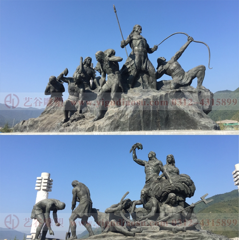 寶雞原始農耕雕塑
